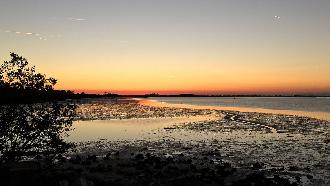 Tramonto a Lignano in Laguna